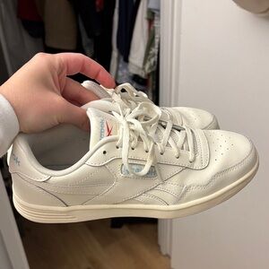 Reebok Cream and Blue Sneakers